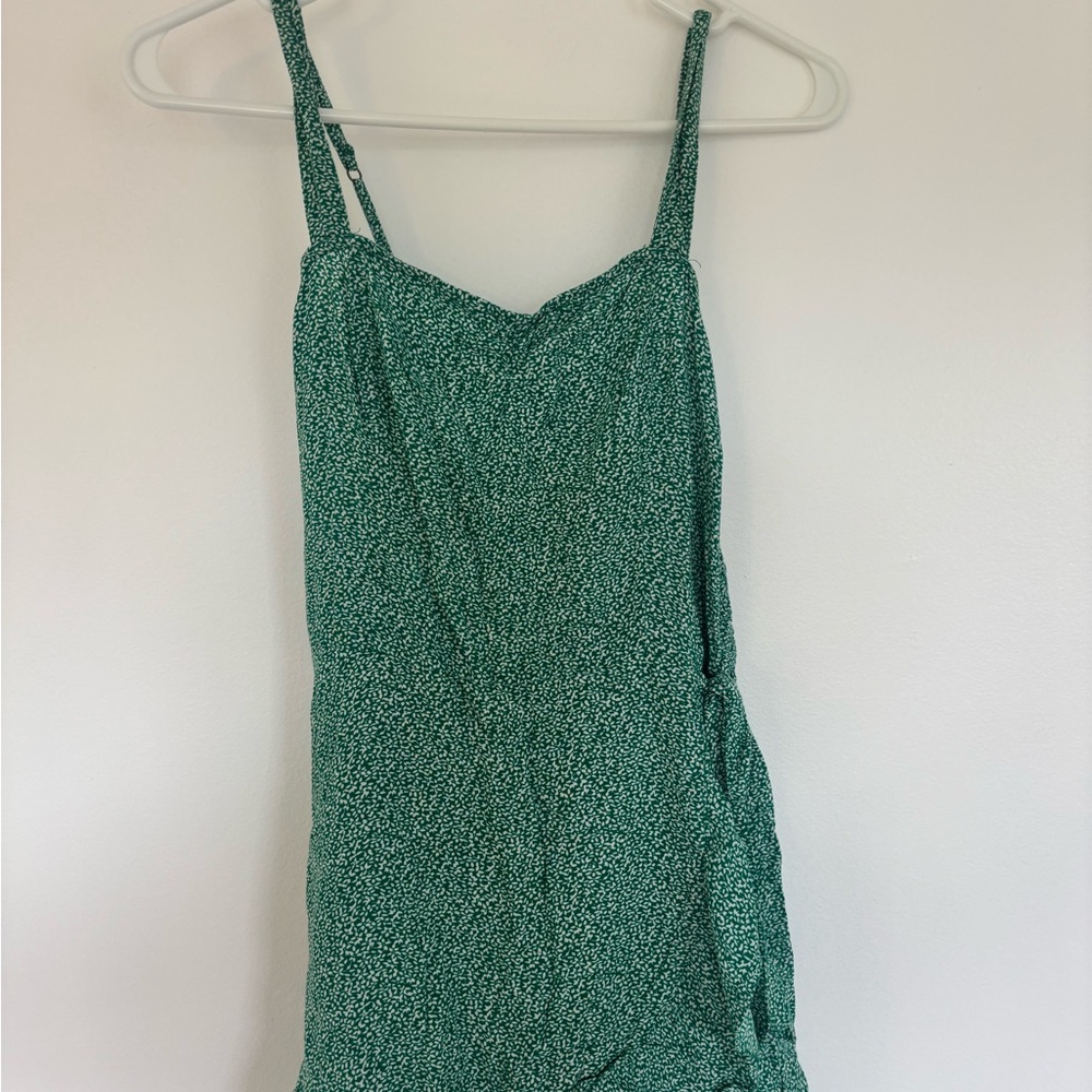 Hollister Green Floral Romper